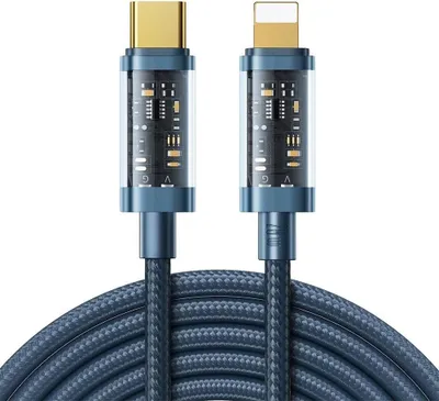 Zdjęcie produktu dla JOYROOM 6941237196415, 2 m, Lightning, USB C, Męska, Męska, Niebieski