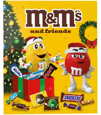 Productafbeelding van Mars M&M's & Friends Adventskalender, 361 gram - Inhoud: Snickers, Milky Way, Mars, M&M's, Twix