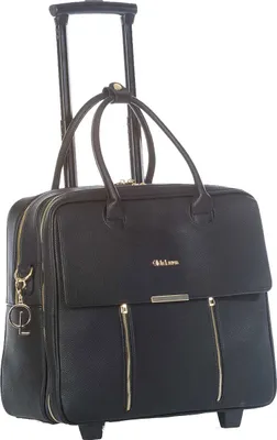 Produktbild von Damen rollende Aktentasche Trolley schwarz Bowatex, Business Laptoptrolley Tasche