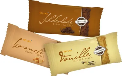 Obrázek produktu pro Hellma jemné sušenky 3 mix čokoláda karamel vanilka 1100g