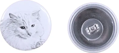 Produktbild von Türkisch Angorakatze - Ohrringe mit geliebter Katze, eigenes Foto, perfektes Accessoire für Katzenliebhaber von der Marke Art.-Dog