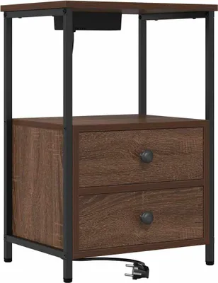 Obrázek produktu pro Noční skříňka Hnědý dub 40 x 31 x 60 cm kompozitní dřevo