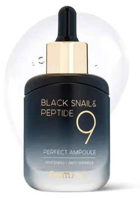 Zdjęcie produktu dla Farm Stay - Black Snail & Peptide 9 Perfect Ampoule - Serum z peptydami i ekstraktem ze śluzu ślimaka - 35 ml