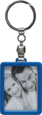 Produktbild von Deknudt Schlüsselanhänger, blau, 3,5 x 4,5 cm, Kunststoffglas