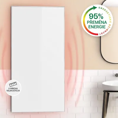 Obrázek produktu pro Infračervený ohřívač Klarstein Wonderwall, 720 W elektrický ohřívač pro pokoje a koupelny, infračervený ohřívač s dálkovým ovládáním a termostatem, elektrický ohřívač bez CO2, infračervený ohřívač na zeď