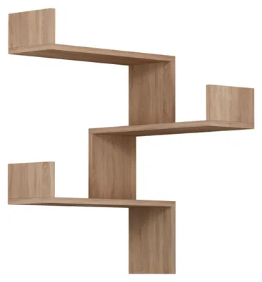 Image de Étagère murale en bois « Luksa » - 60 x 90 x 60 cm - chêne