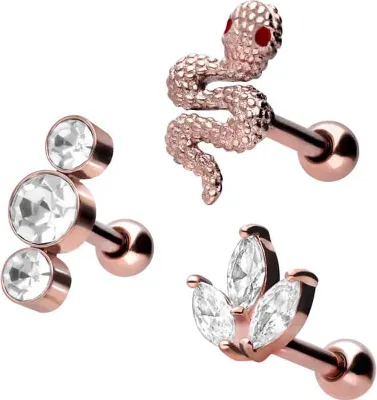 Produktbild von Ohrpiercing SET Chirurgenstahl Ohrpiercing MIX