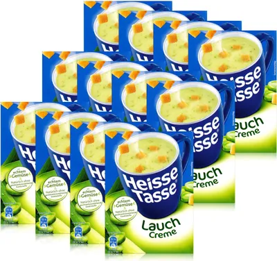 Produktbild von Heisse Tasse Lauch Creme mit Croûtons 3 Beutel á 17,6g (12er Pack)