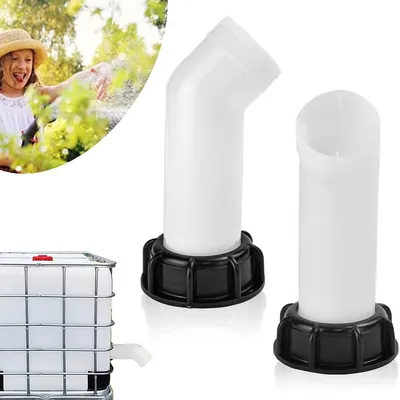 Produktbild von 2 Stück IBC Auslaufstutzen, IBC Adapter,S60x6 Grobgewinde IBC Auslaufhahn Ablauf Abdeckung Düse Auslauf Schlauch Anschluss Verlängerung Adapter