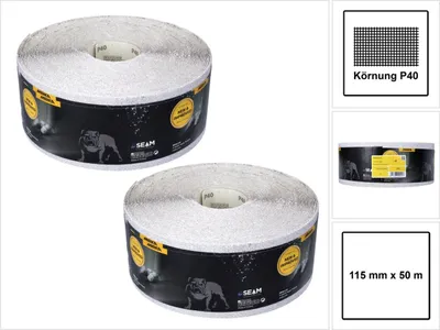 Obrázek produktu pro Mirka BASECUT brusný papír 115 mm x 50 m P40 2x brusný kotouč ( 2x 2251100140N ) Univerzální brusný papír