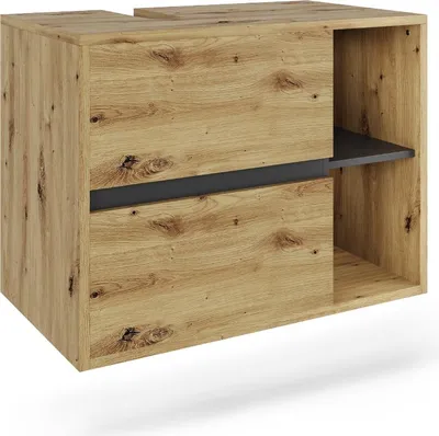 A product shot of a bathroom vanity cabinet.