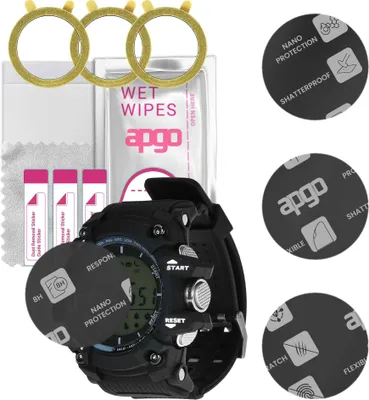 Produktbild von apgo 3 Stück Schutzglas, Matt, kompatibel mit Garett Strong Smartwatch, Hybrid 8H, Ersatz für Hartglas, Displayschutzglas, Bildschirmschutz, Displayschutz, kratzfest