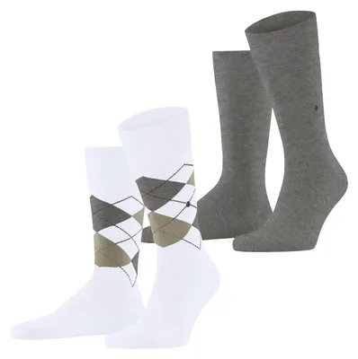 Zdjęcie produktu dla Skarpety męskie Burlington, seria Everyday Argyle Mix, wielopak, rozmiar M, bawełna, wzór