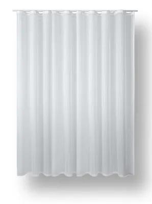 Produktbild von Voile Vorhang weiß 270x175 cm Kräuselband edel Streifen Gardine leicht luftig