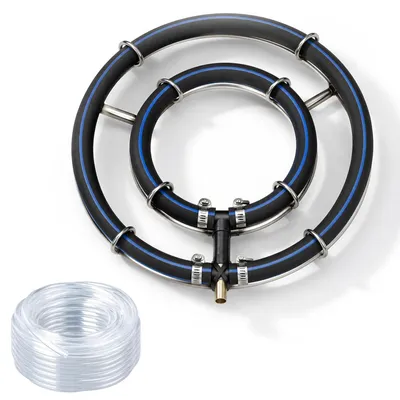 Teichbelüfterring 25 cm, 304 Edelstahl, 2-in-1, für Aquarium und Gartenteich