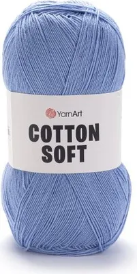 Produktbild von YarnArt Baumwolle Soft 15 Himmelblau – Weiches Baumwollgarn für Sommerprojekte, Babybekleidung & Amigurumi – 100g / 600m