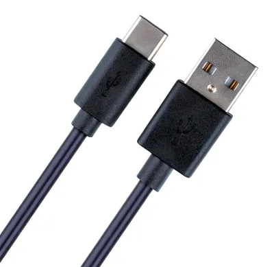 Produktbild von Bigben Interactive USB-C-Lade- und Datenkabel [2 Stk, 3m], 3 m, USB A, USB C, USB 2.0, Schwarz