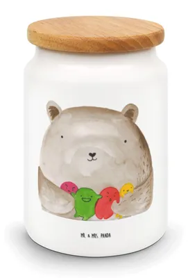 Produktbild von Mr. & Mrs. Panda müslidose Bär Gefühl - Weiß - Geschenk, Durchgedreht, Vorratsdose, Kaffeedose, Vorratsbehälter, behälter, Wahnsinn, Dose, Keksdose, Verrückt