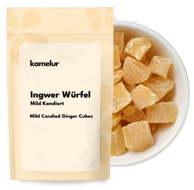 Produktbild von Kamelur® Ingwer Würfel mild kandiert 1 kg