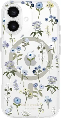 Produktbild von Kate Spade, iPhone 16 Hülle Precious Bloom Muster MagSafe Kompatibel, Weiß