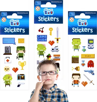 Produktbild von Stickerset für Kinder, Sticker mit Spielmotiv Einheitsgröße