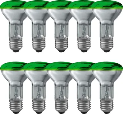 Produktbild von 10 x Paulmann Glühbirne Reflektor R63 40W E27 Grün Glühlampe dimmbar
