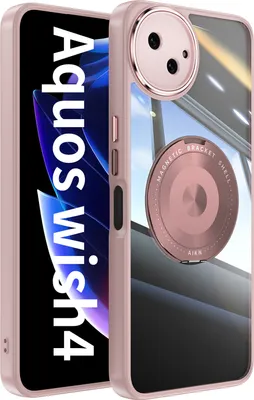 Produktbild von Handyhülle für  Transparent Militärschutz mit Magnetring Ständer und Kameraabdeckung Pink