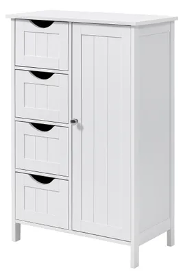 Produktbild von osoltus Badezimmerschrank Beistellschrank Hampton 55 x 30 x 82 cm Weiß
