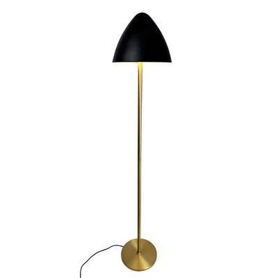 Produktbild von Stehlampe Stehleuchte Standleuchte standlampe Bodenlampe Leseleuchte Innenbeleuchtung OULU Messing schwarz