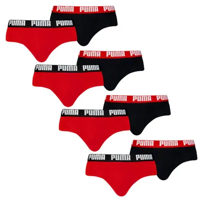 Produktbild von PUMA Herren Slips aus Baumwollmischgewebe mit bequemem Bundband und PUMA-Schriftzug 8er Pack