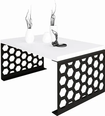 Zdjęcie produktu dla Nowoczesny stolik kawowy ława do salonu styl loft stolik do salonu metalowa konstrukcja