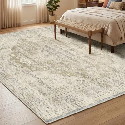 Productafbeelding van Vintage vloerkleed voor de woonkamer, 200 x 300 cm, geschikt voor zowel keuken als woonkamer
