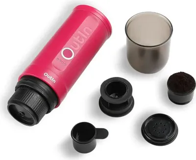 Obrázok produktu pre Outin Nano, Čierna, Ružová, Mletá káva, 20 bar, 92 °C, 0,08 L, 7500 mAh