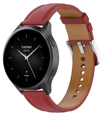 Produktbild von Für Xiaomi Watch S3 hochwertiges Design Leder Armband Watch Ersatz Arm Band Rot