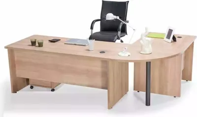 Produktbild von Eckschreibtisch Tisch Kommode Buche Kommode Büro Möbel Einrichtung 2tlg.