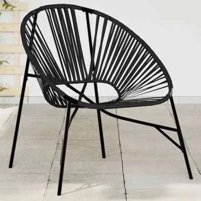 Produktbild von Möbel Gartenstuhl in Ei-Form Schwarz Poly Rattan - Gartenstühle 4009287