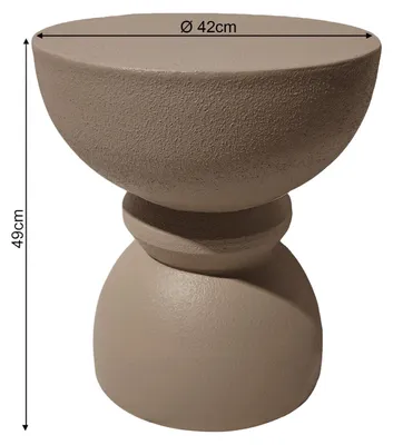 Image de Table basse moderne Rebecca Mobili Dolomite 42,5 x 35 x 35 cm MGO brun moka