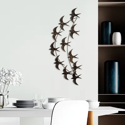 Zdjęcie produktu dla Wallity, Flight 3, dekoracyjne metalowe akcesorium ścienne, 100% METAL, wielokolorowe, 50 x 100 x 5 cm