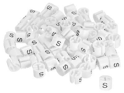 Kleiderbügel-Markierungen S, 160 Stück, weiß, Ø12 mm, für 3,5 mm Stangen