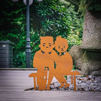 Rostikal Gartenstecker Hexe 16x19cm - Rost Deko Figur Für Garten & Balkon