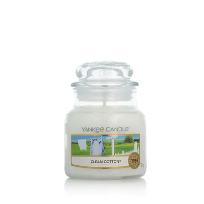 Produktbild von Yankee Candle Clean Baumwolle, Zylinder, Weiß, CEDAR, Moschus, Vetiver, Holz, 20 h, 1 Stück(e)