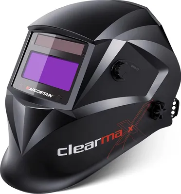 Produktbild von ARCCAPTAIN Schweißhelm, 1/1/1/1 Top Optische Klarheit Automatische Verdunkelung Schweißhaube, 4 Lichtbogensensoren 1/25000 s Reaktionszeit True Color Ultraleichter Schweißerhelm 3.86"×1.69"