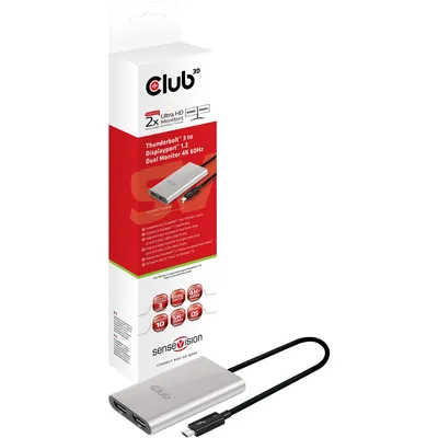 Immagine prodotto di CLUB3D CSV-1577 CLUB3D Thunderbolt™ 3 a Displayport™ 1.2 Dual Monitor 4K 60Hz