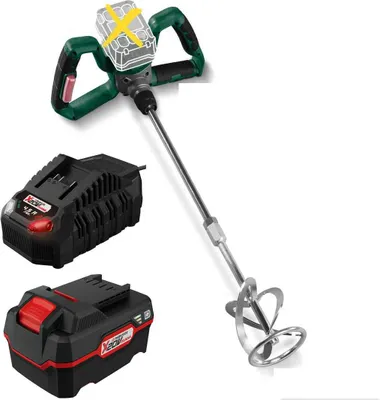 Produktbild von PARKSIDE 20 V Akku-Farb-und Mörtelrührer PFMRA 20-Li ,BL mit Akku 4 Ah und Schnell-Ladegerät 4.5 A