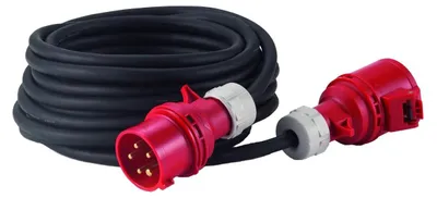 Produktbild von HEDI VKD1016F Drehstrom-Verlängerungsleitung 16 A, 10 m, mit Phasenwendestecker, für den ständigen Einsatz im Freien