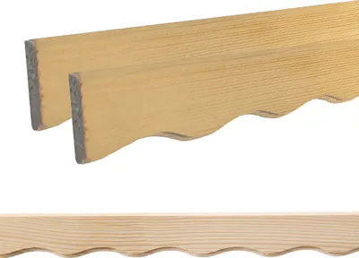 Produktbild von Holz Profilleiste in 21 x 6 x 1000 mm | 2er Set - 2 Meter | Schnitzleiste aus Kiefernholz SK-561 mit 3D Girlanden-Form