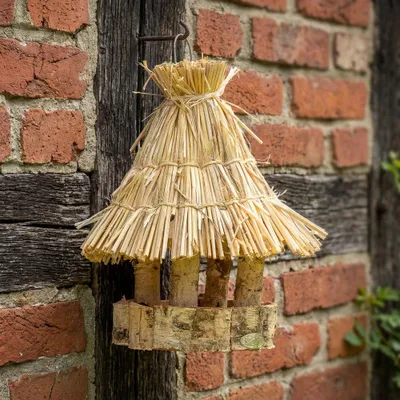 Produktbild von Futterstation aus Birke, Vogelhaus für Winterfütterung, Vogelfutterhaus
