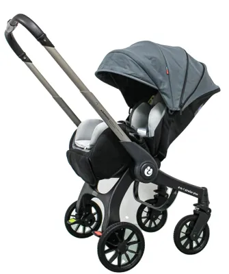 Produktbild von Babywagen, zusammenklappbares Design, leicht und reisefreundlich, Grau
