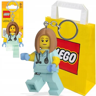 Produktbild von Lego Led Torch Keyring: Nurse, Doctor + Gift Bag