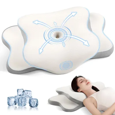 Image de Solidchoice - Coussin ergonomique en mousse à mémoire de forme pour un confort optimal pendant le sommeil